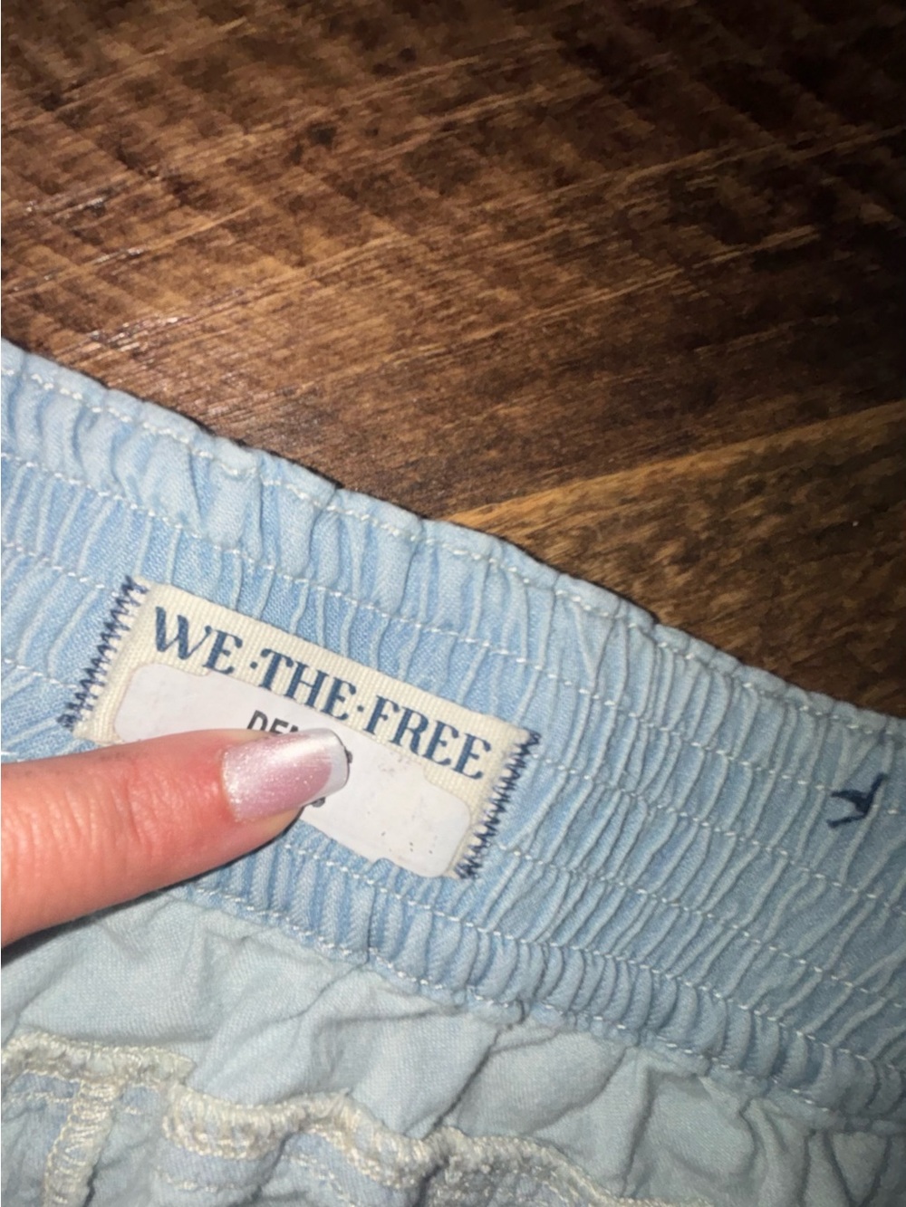 Women's Denim We the Free Elastic Waist Bell Bottoms - Medium - Picture 2 of 5